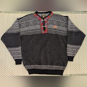Volund Lokken Verk 100% Lambswool Norwegian Sweater Men's Size XL Made in Norway